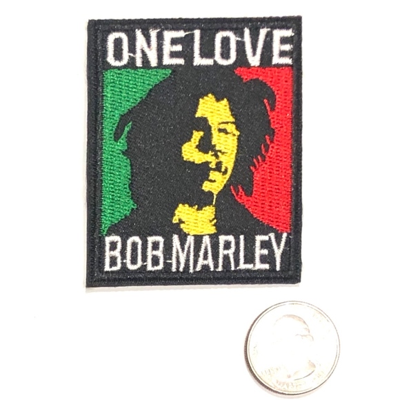 Bob Marley iron on patch one love DIY reggae eyrie - Picture 1 of 1